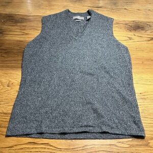 Valerie Separates 100% Cashmere V-Neck Sweater Vest Gray Size Medium